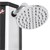 Solar shower 35L, silver/black, with foot shower and rain shower head, made of PVC and chrome-plated ABS