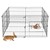 Outdoor enclosure with 8 grids for small animals, 124x61 cm, powder-coated metal