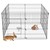 outdoor enclosure with 8 grids for small animals, 124x76x124 cm, powder-coated metal