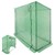 Invernadero de lámina con lámina de celosía y puerta, verde, 200x79x168 cm