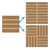 Terasové dlaždice 30x30 cm Sada 11 kusu na 1m² teakového dreva z WPC