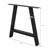 2 pieces table frame A-Design, black, powder-coated steel