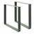 Tischbeine 2er Set 60x72 cm Grau aus Stahl