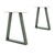 Set van 2 tafelpoten 60 x 72 cm, steengrijs, gepoedercoat staal