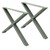Tischbeine 2er Set X-Design 60x72 cm SteinGrau aus Stahl