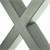 Jeu de 2 pieds de table X-Design, gris pierre, acier thermolaqué