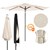 Aurinkovarjo, kermanvärinen, Ø 300 cm, alumiinia ja polyesteriä.
