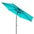 Parasol Ø 300 cm redondo, turquesa, con manivela de aluminio y poliéster