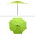 Parasol green with LED solar, Ø 300 cm, round, with crank incl. cover