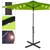 Ombrellone verde con LED solare, Ø 300 cm, rotondo, con manovella incl. copertura