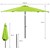 Parasol verde com LED solar, Ø 300 cm, redondo, com manivela incl. tampa