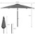 Aurinkovarjo LED-aurinkokennolla, antrasiitti, Ø300 cm, kampi, sis. suojakotelon