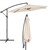 Aurinkovarjo, jossa on kampi Cream Ø 300 cm, alumiinia ja polyesteriä.