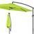 Paraguas semáforo verde, Ø 300 cm, redondo, incl. manivela y base