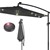 Ombrello semaforico antracite con LED solare, Ø 300 cm, con manovella e supporto