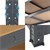 Estantes de oficina 180x160x60 cm antracite em metal revestido a pó e painel de fibras de madeira MDF até 700 kg