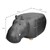 Tierhocker Nilpferd 65x33x29 cm grau aus Kunstleder mit Holzbeine