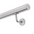 Stainless steel V2A handrail silver, Ø 42 mm, incl. wall bracket
