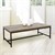 Sofabord trædekor med metalstel 116x60x40 cm