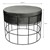 Dizajnová stolicka 43x33 cm okrúhla so zamatovým potahom a kovovým rámom sivá