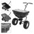 Spreader 60L, made of plastic and powder-coated steel frame, incl. coarse sieve and cover hood
