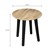 Bocný okrúhly stolík Ø 30x305 cm cierny z MDF a borovicového dreva