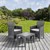 Garden furniture set 3-piece polypropylene, graphite in rattan look