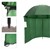 Paraguas de pesca con panel lateral, verde oliva, 190x150,5-200 cm, de aluminio y nylon