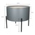 Bocní stolek Ø 40x355 cm šedý/cerný z MDF a kovu