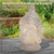 Buda cabeça estátua bege/cinza, 45x39x78 cm, feita de pedra fundida