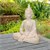 Buda figura bege/cinza, 40x24x48 cm, feito de pedra fundida