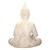 Buddhafigur 51x29x64 cm beige/grå gjuten sten
