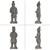 Stojiaca socha vojaka sivá, 62 cm, liaty kamen