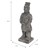 Soldat debout sculpture grise, 62 cm, pierre moulée