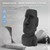 Moai Rapa Nuil Head Figurine 26,5x19x53,5 cm antracit gjuten sten harts