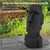 Testa dell'isola di Pasqua figura antracite, 26,5x19x53,5 cm, resina di pietra fusa