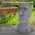 Moai Rapa Nui head figure grey, 26,5x19x53,5 cm, cast stone resin