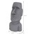 Moai Rapa Nui figura testa grigia, 26,5x19x53,5 cm, resina di pietra fusa
