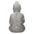 Buda figura cinza, 24x27x47 cm, feito de pedra fundida