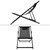Liegestuhl schwarz, 61x91x101 cm, aus Aluminium und Polyester