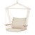 Hanging chair with seat cushion, made of cotton and hardwood, loadable up to 120kg