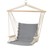 Chaise suspendue grise avec coussin d'assise, en coton et bois dur, chargeable jusqu'à 120kg