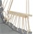 Hängande stol grå med sittdyna, tillverkad av bomull och hårdträ, belastningsbar upp till 120 kg