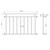 Fransk altan blank 90x128 cm med 9 fyldningsstænger i rustfrit stål