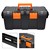 Tool box 50x25x23 cm, with intermediate compartment made of hard plastic, empty