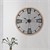 Nástenné hodiny Ø 70 cm Borovicový vzhlad MDF drevo a kov