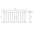 Französischer Balkon 90x156 cm glänzend mit 11 Füllstäben aus Edelstahl