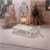 Weihnachtsdeko Schlitten 50,5x13,5x23,5 cm weiß aus Holz mit LED