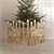 Karácsonyi dekorációs kerítés LED-es természetes 98x57 cm-es fa dekorációval, madárházzal együtt.