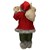 Weihnachtsmann Deko Figur 22x14x47 cm rot aus Polyresin